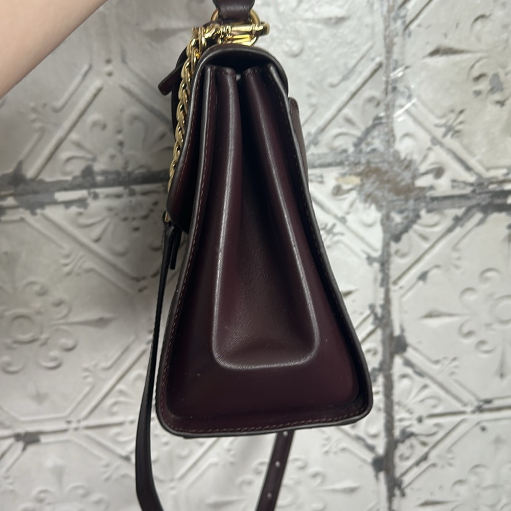 Michael Kors dark wine Leather Handbag - Picture 4 of 11